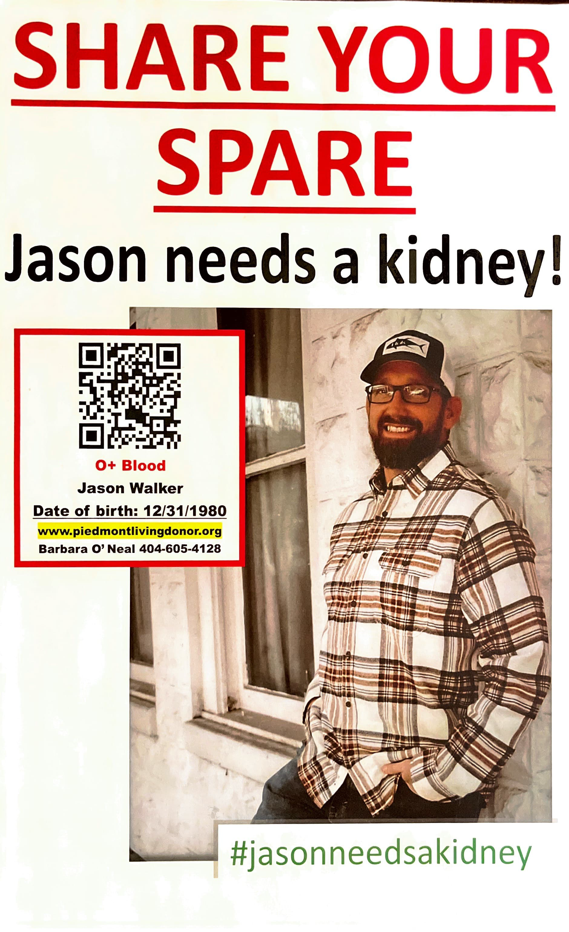 Jason needs a kidney